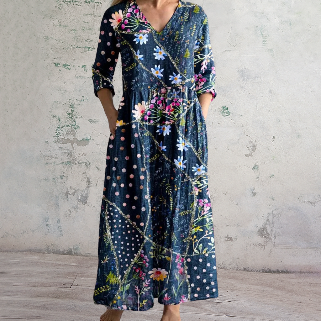 Luna | Patchwork Maxi Dress