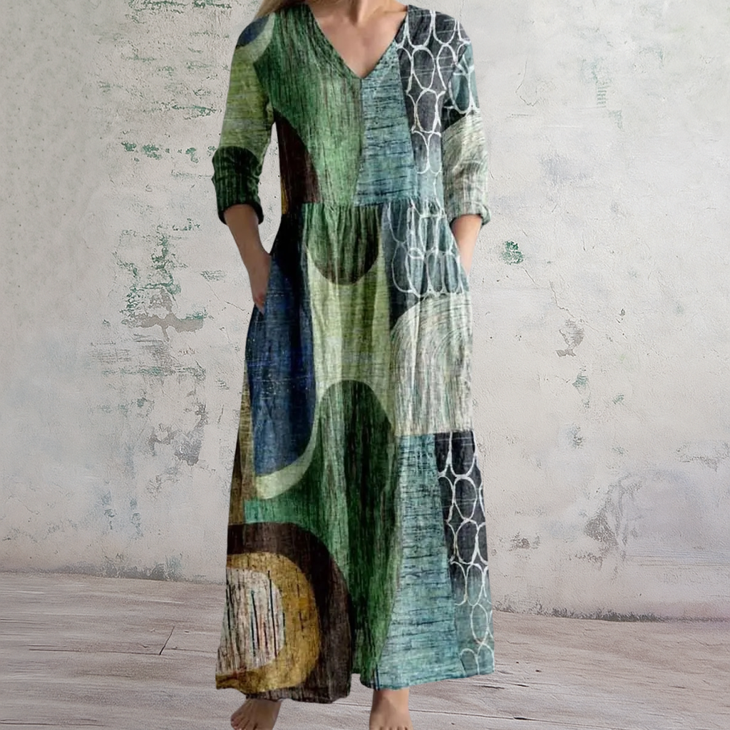Zara | Abstract Art Maxi Dress