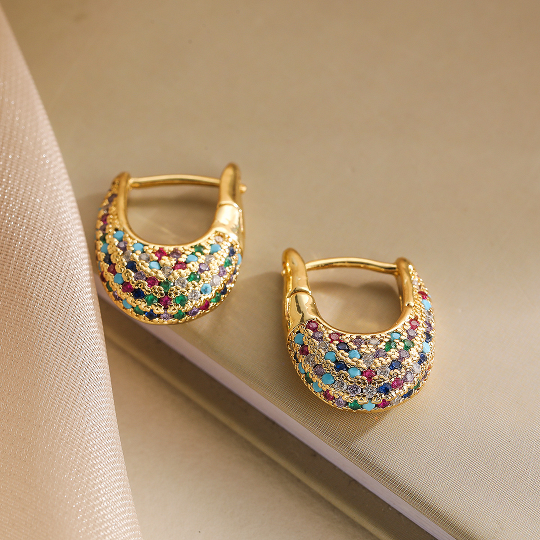 Cambria | Multicolored Crystal Earrings