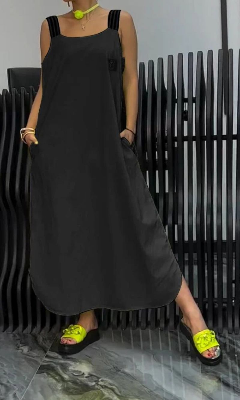 Luna | Cotton-Linen Suspender Dress
