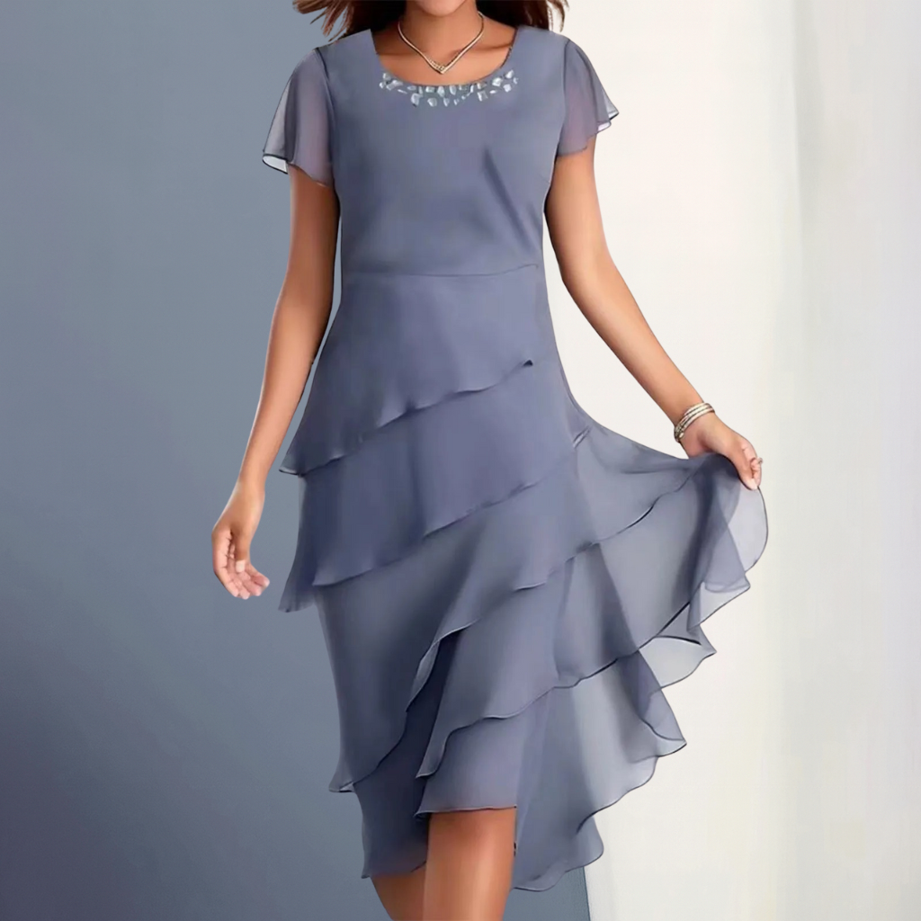 Sophie | Embellished Ruffle Dress