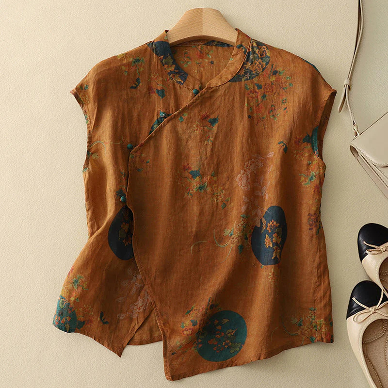 Amanda | Floral Linen Top