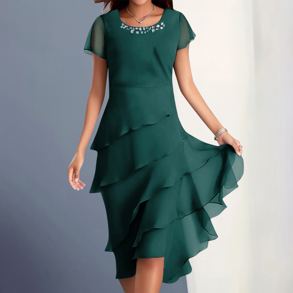 Sophie | Embellished Ruffle Dress