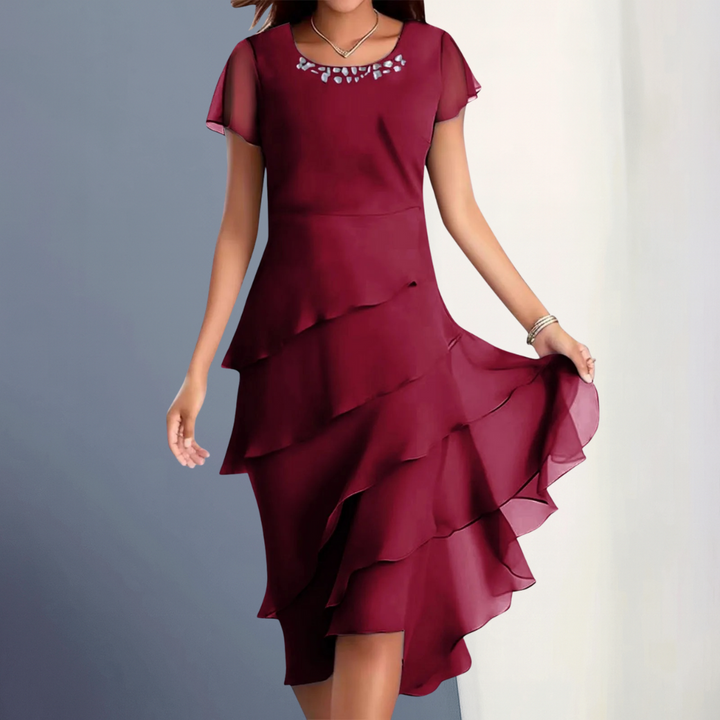 Sophie | Embellished Ruffle Dress