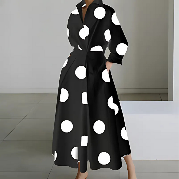 Brooke Lapel Wrap Maxi Dress