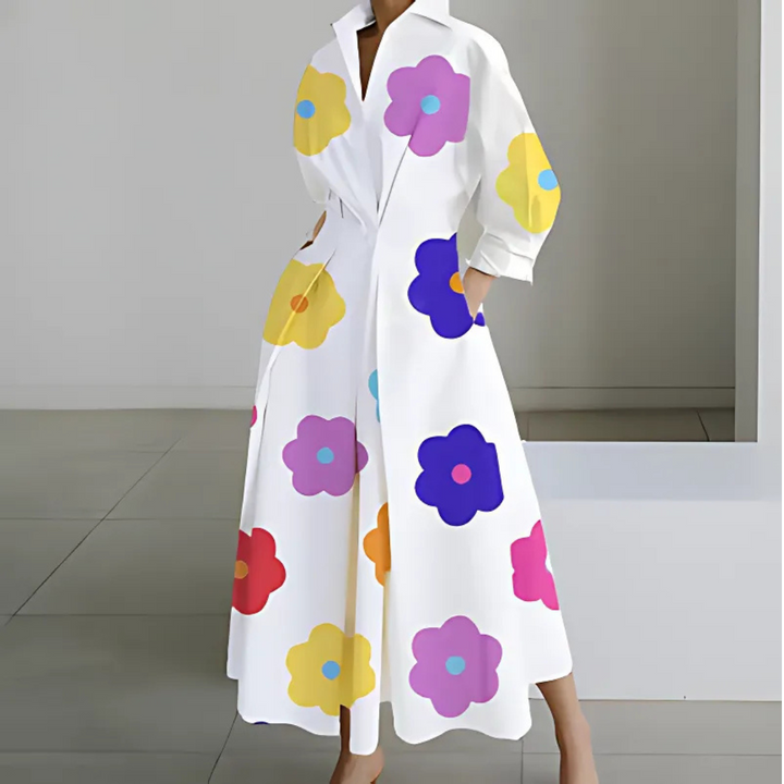 Brooke Lapel Wrap Maxi Dress
