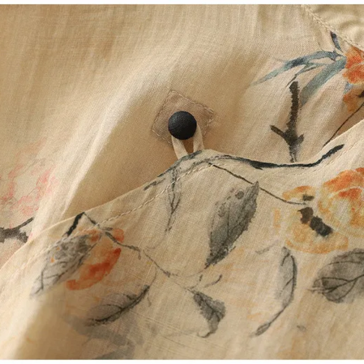 Amanda | Floral Linen Top