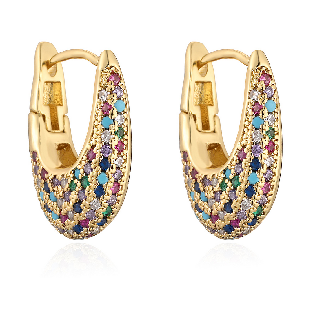 Cambria | Multicolored Crystal Earrings