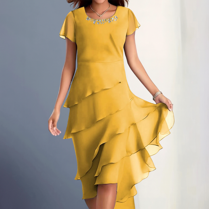 Sophie | Embellished Ruffle Dress