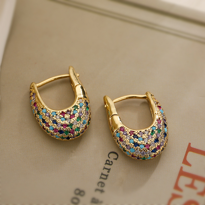 Cambria | Multicolored Crystal Earrings