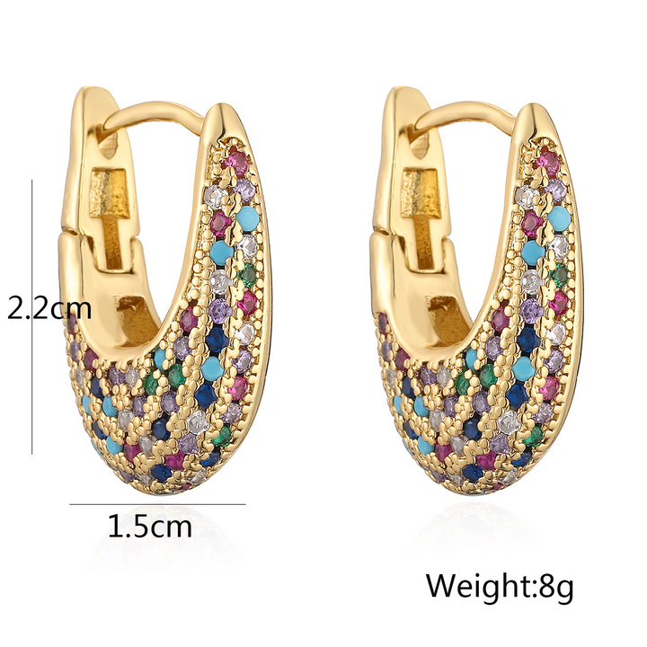 Cambria | Multicolored Crystal Earrings