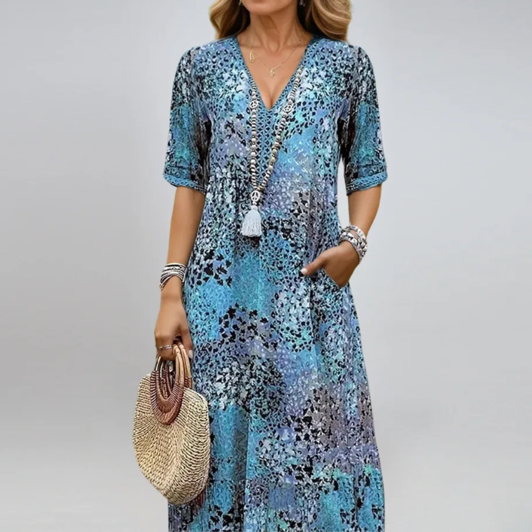 Harper | Vibrant Print Midi Dress