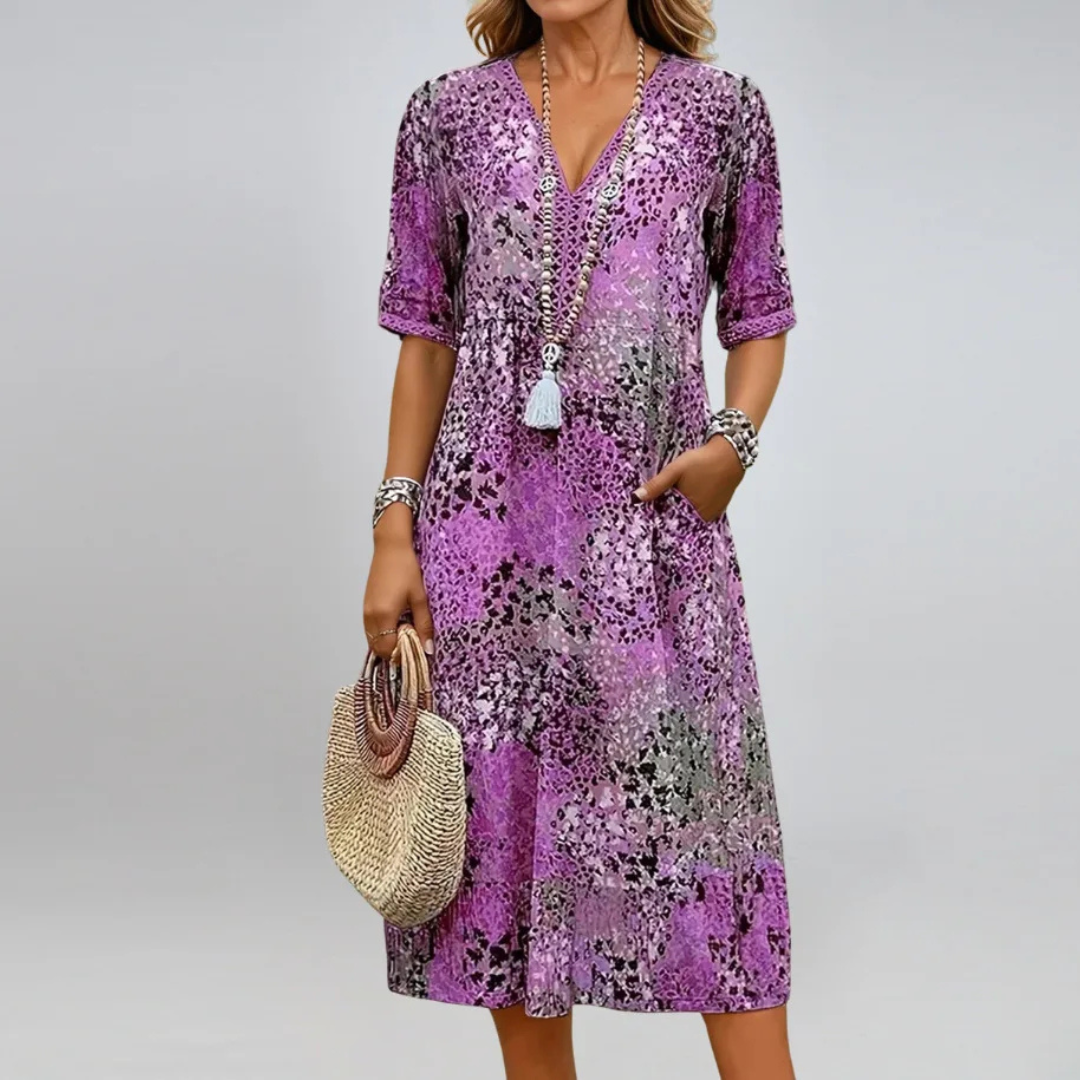 Harper | Vibrant Print Midi Dress