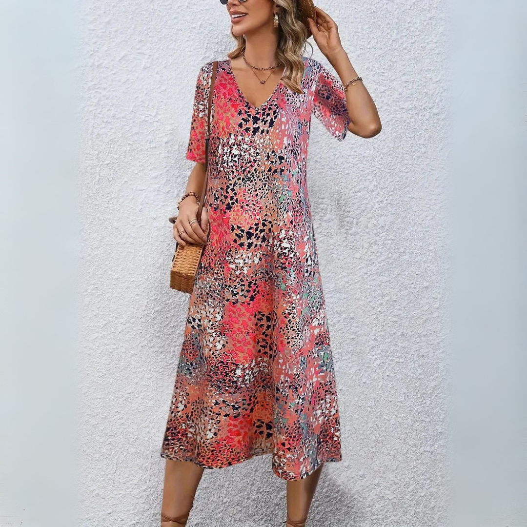 Sienna | Vibrant Print Midi Dress