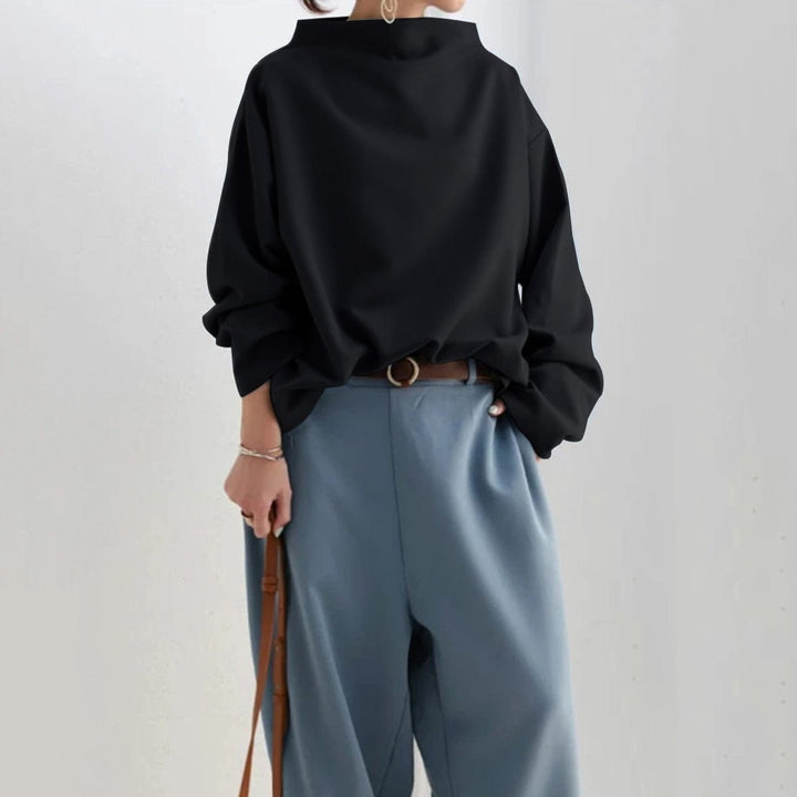Elena | Minimalist Mock Neck Sweater