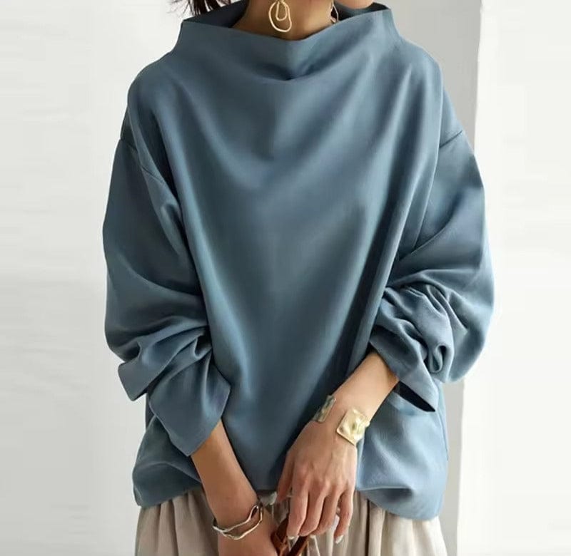 Elena | Minimalist Mock Neck Sweater