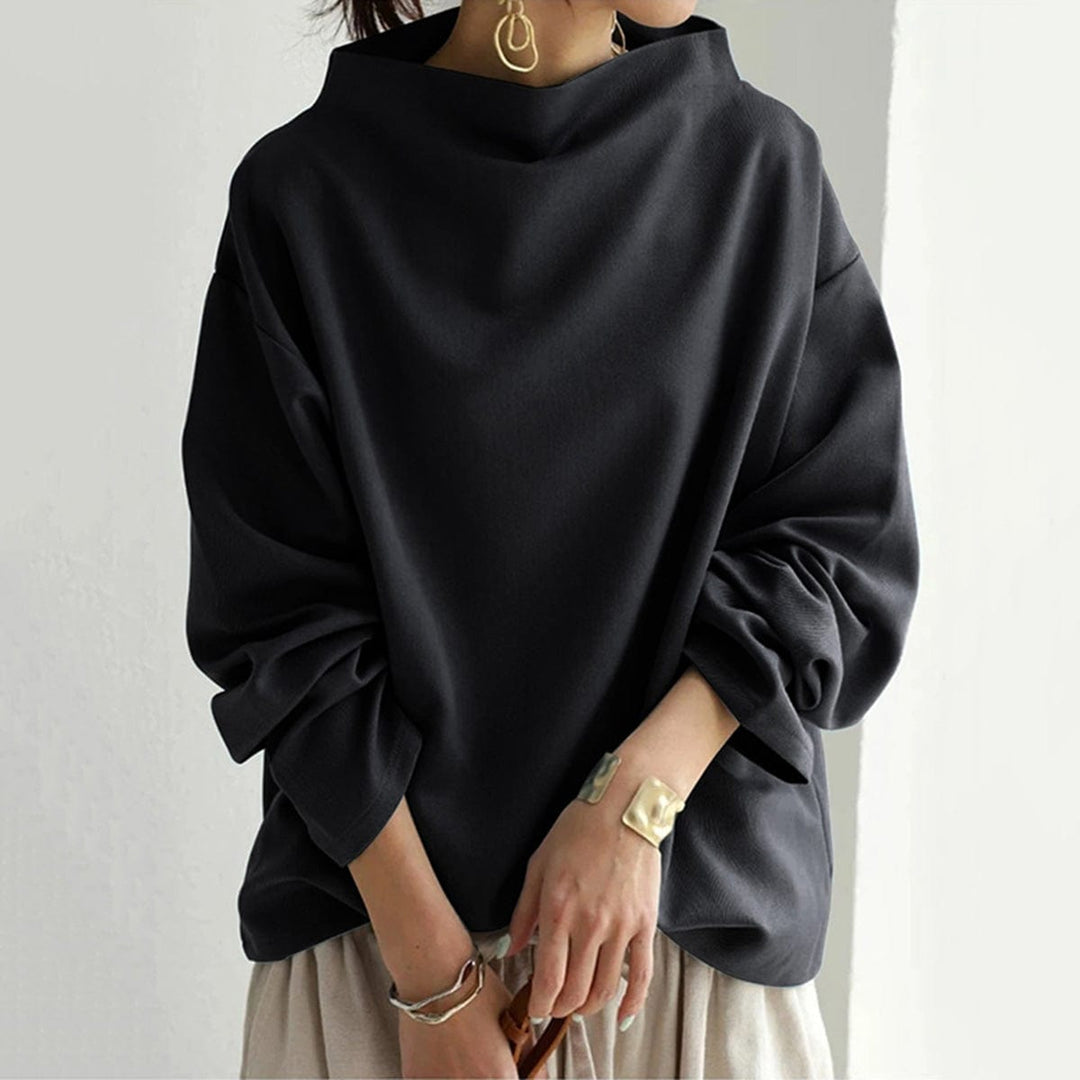 Elena | Minimalist Mock Neck Sweater
