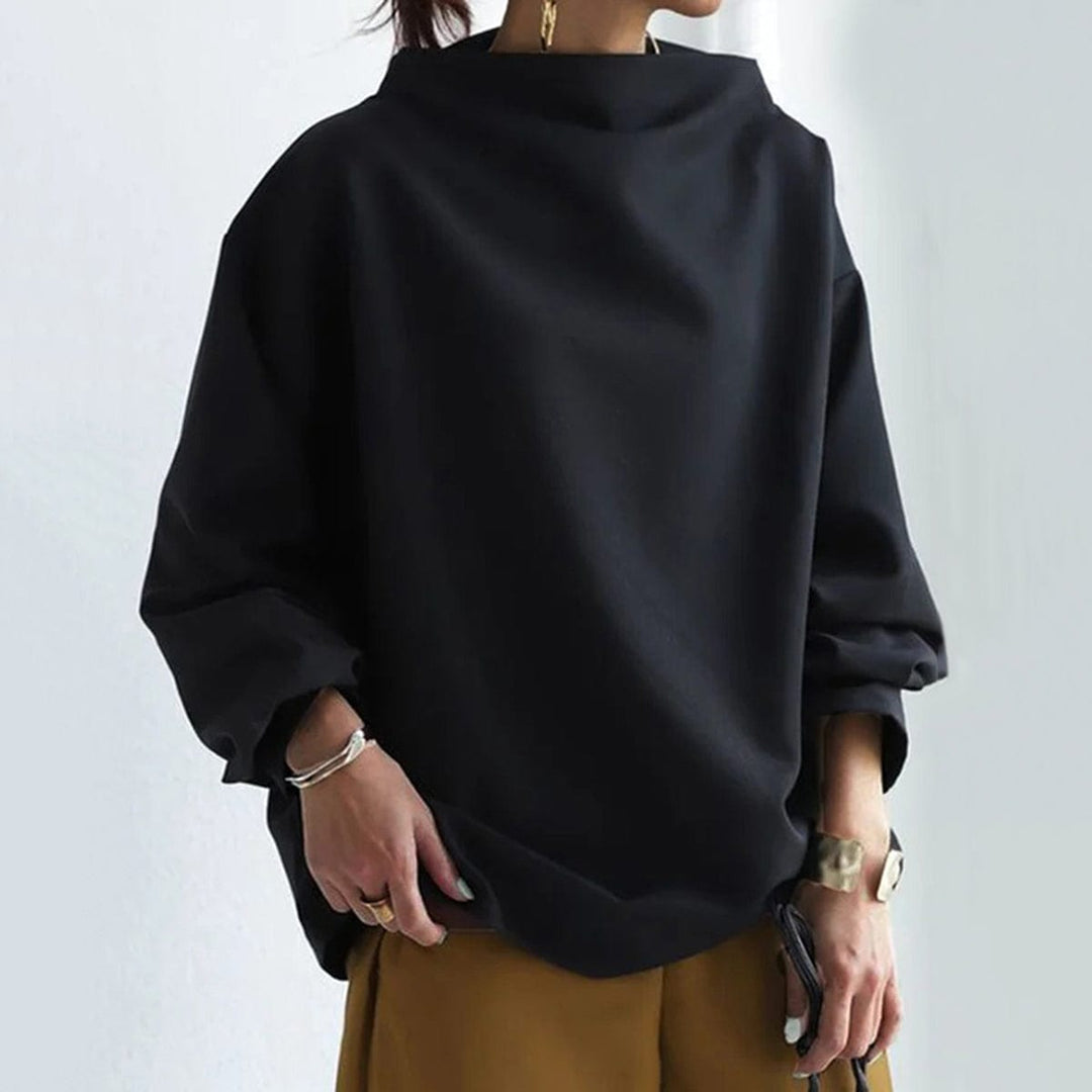 Elena | Minimalist Mock Neck Sweater