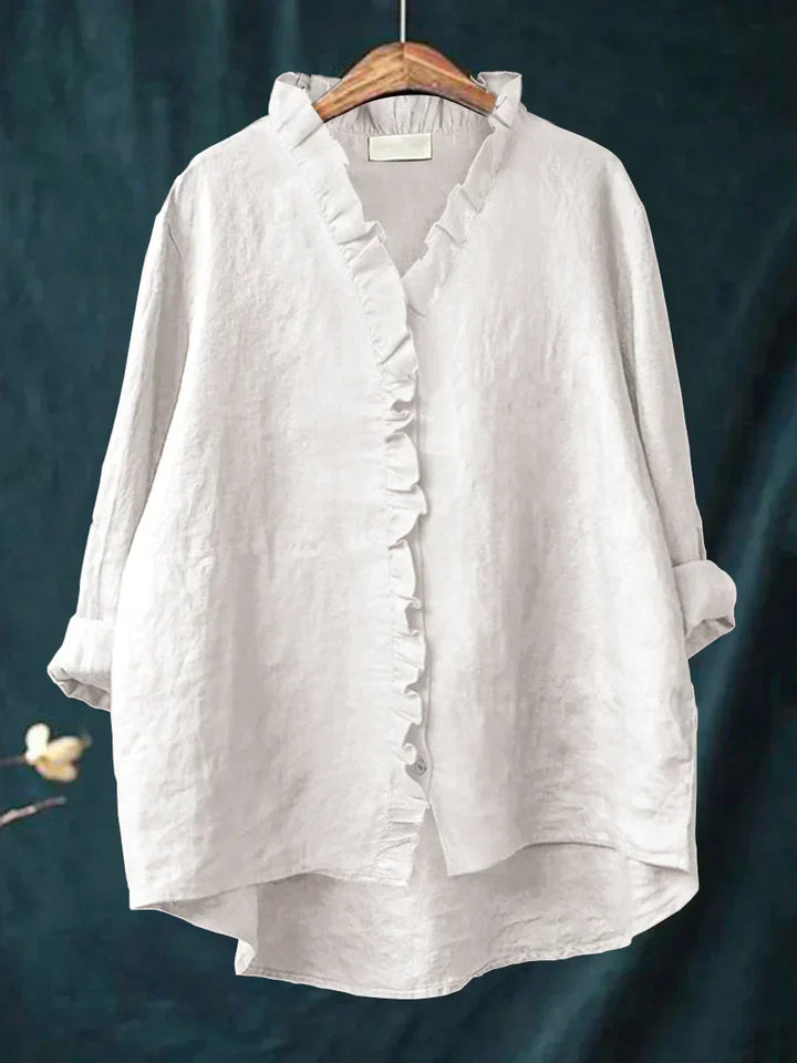 Isla | Relaxed Ruffle Button Shirt