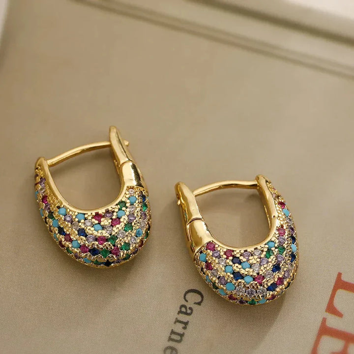 Cambria | Multicolored Crystal Earrings