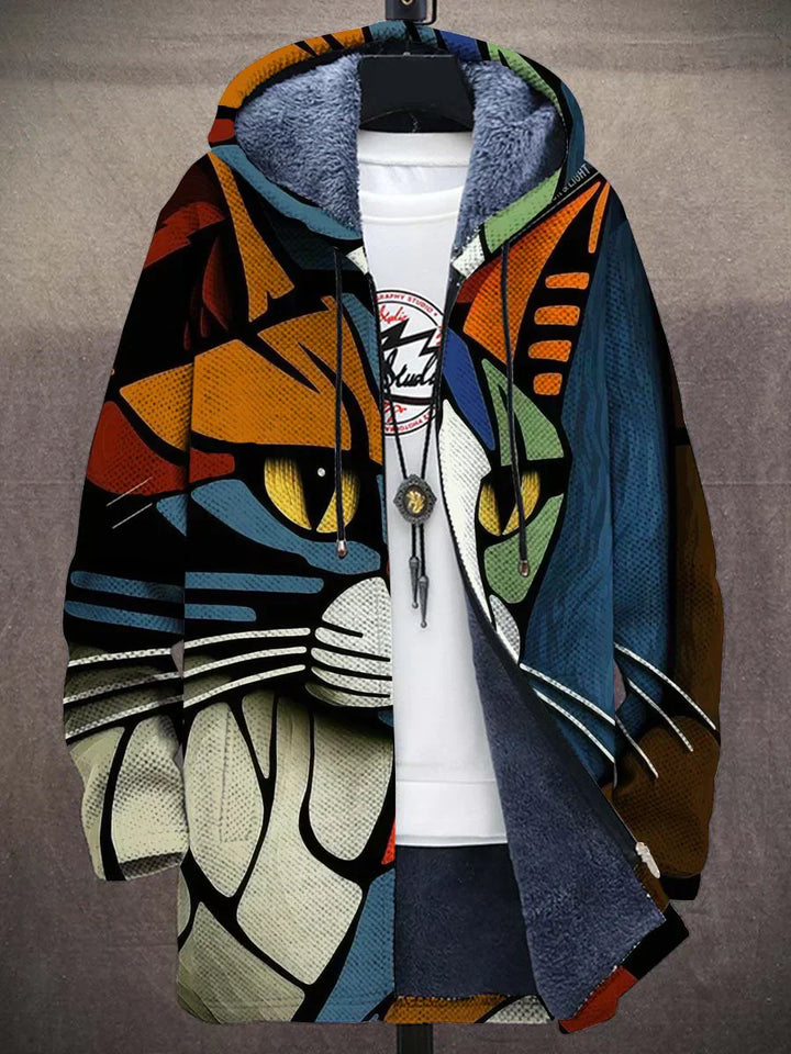 Rhys | Artistic Print Hooded Jacket
