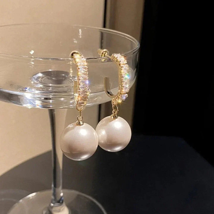 Alanna | Pearl & Zirconia Earrings