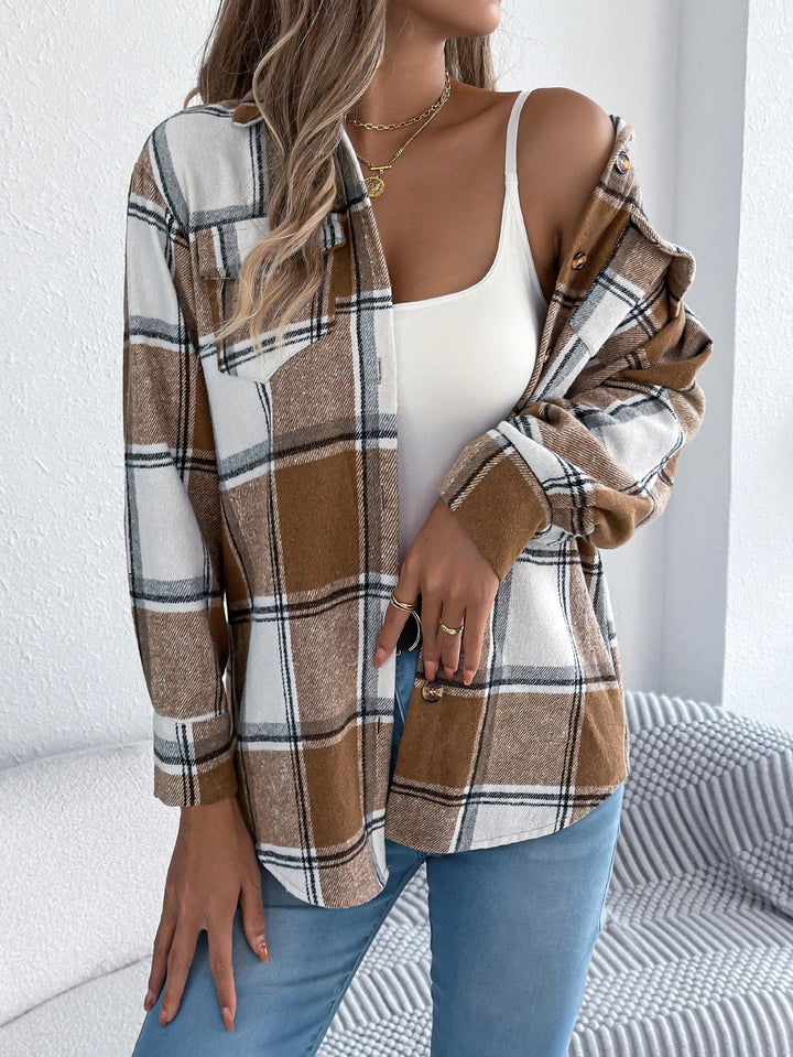 Harper | Contrasting Plaid Jacket
