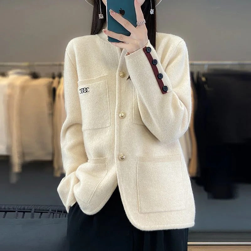 Isabella | Stand Collar Knit Cardigan