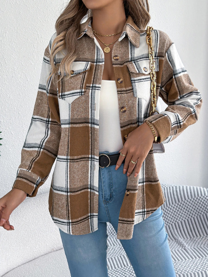 Harper | Contrasting Plaid Jacket
