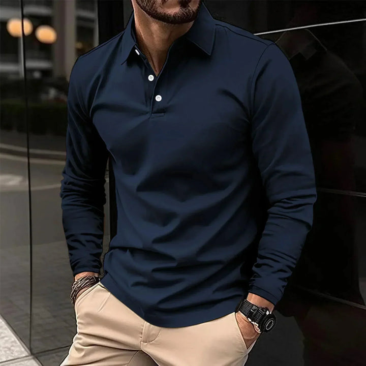 James Casual Long-Sleeve Polo