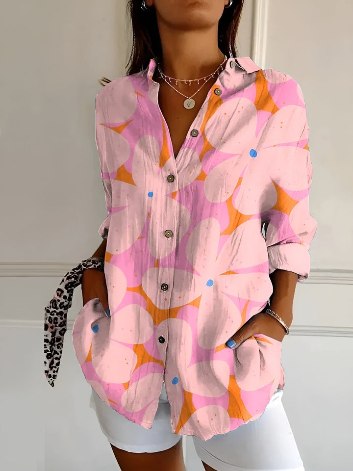 Maja | Floral Wave Cotton Blouse